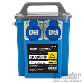 Defender 3.3kVA Step Up Transformer 230V 3300W - E203030 - E203030 - Defender - Trade Counter Direct