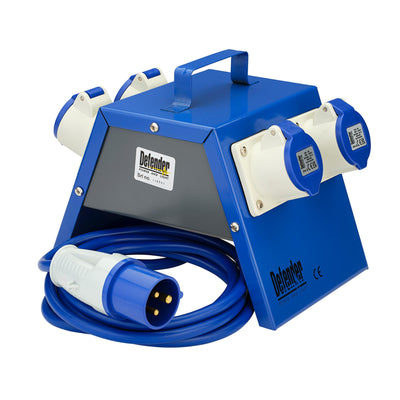 Defender E13112 230V Splitter Box, 4 x 16A - DR-35259 - Defender - Trade Counter Direct