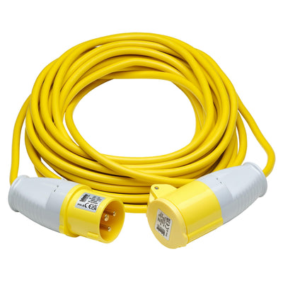 Defender E85118 110V Extension Lead, Yellow, 1.5mm², 16A, 10m - DR-35073 - Defender - Trade Counter Direct