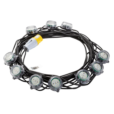 Defender E89354 110V 50W Heavy Duty LED Encapsulated Festoon String Lights, 22m - DR-34747 - Defender - Trade Counter Direct