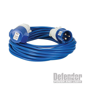 Defender Extension Lead Blue 2.5mm2 16A 14m 230V - E85221 - E85221 - Defender - Trade Counter Direct
