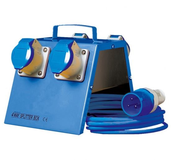 Defender Splitter Box 4 x 16A 230V - E13112 - E13112 - Defender - Trade Counter Direct