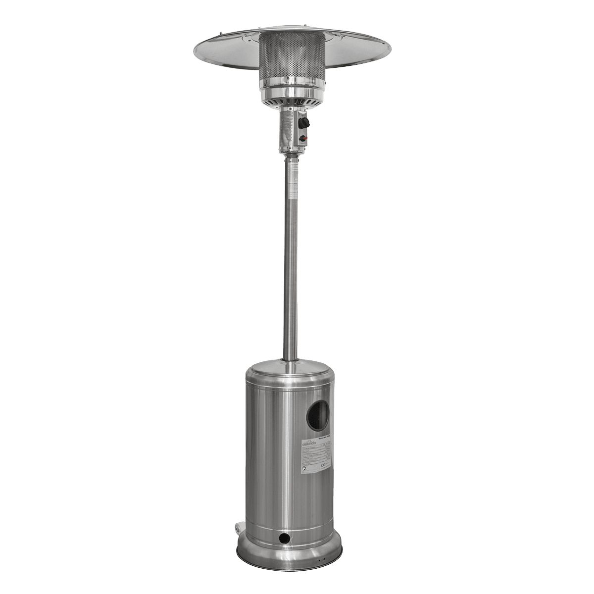 Dellonda 13kW Stainless Steel Commercial Gas Outdoor Garden Patio Heater, Wheels - DG2 - DG2 - Sealey Tools UK - Trade Counter Direct