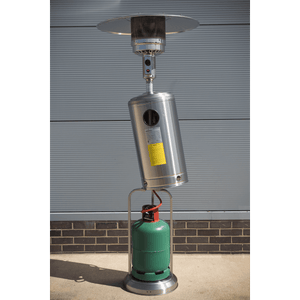 Dellonda 13kW Stainless Steel Commercial Gas Outdoor Garden Patio Heater, Wheels - DG2 - DG2 - Sealey Tools UK - Trade Counter Direct