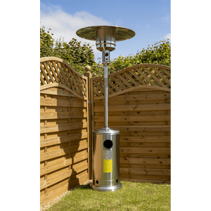 Dellonda 13kW Stainless Steel Commercial Gas Outdoor Garden Patio Heater, Wheels - DG2 - DG2 - Sealey Tools UK - Trade Counter Direct