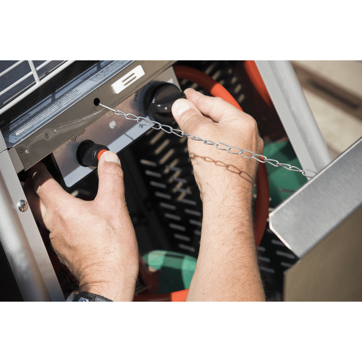 Dellonda 13kW Stainless Steel Commercial Gas Outdoor Garden Patio Heater, Wheels - DG2 - DG2 - Sealey Tools UK - Trade Counter Direct