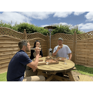 Dellonda 13kW Stainless Steel Commercial Gas Outdoor Garden Patio Heater, Wheels - DG2 - DG2 - Sealey Tools UK - Trade Counter Direct