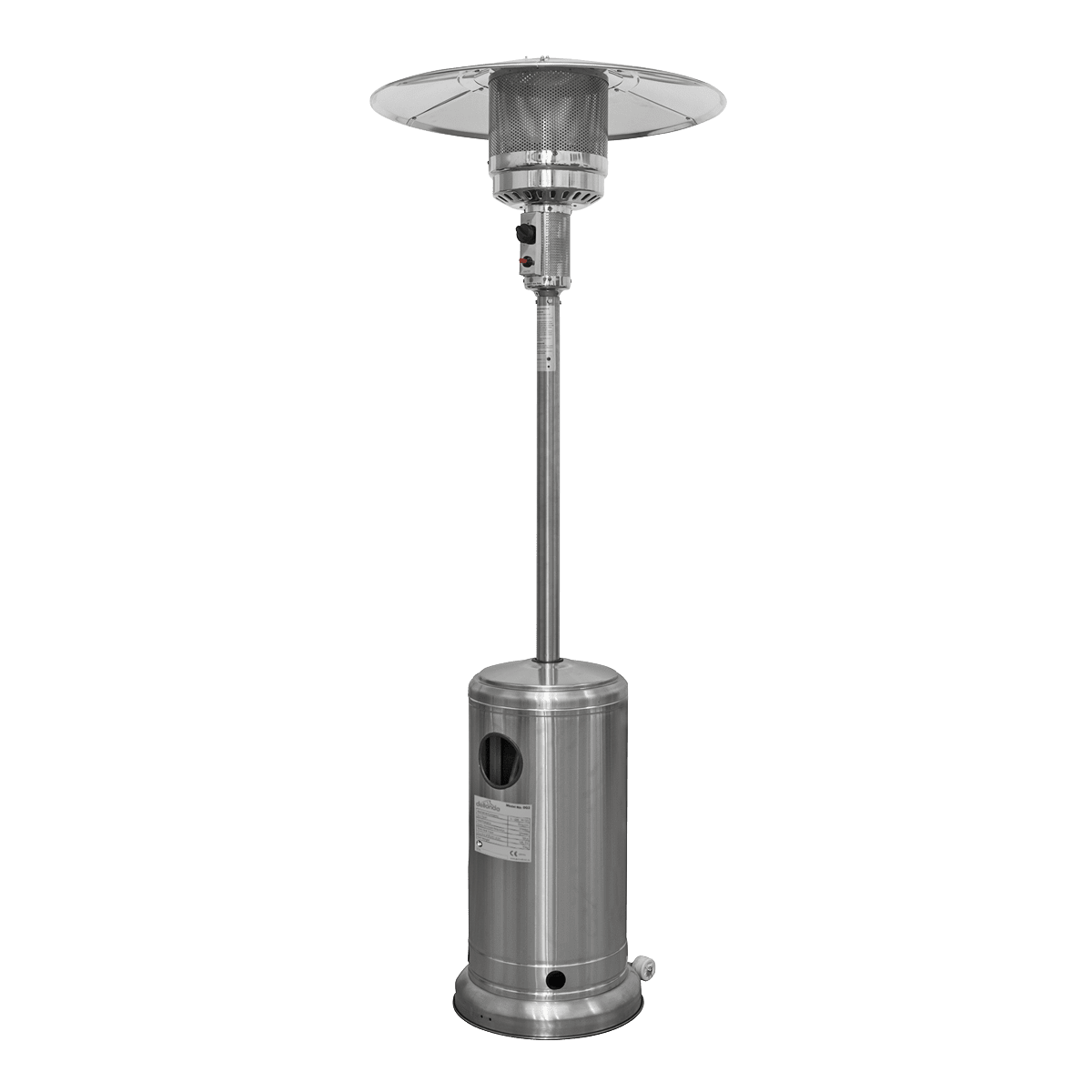 Dellonda 13kW Stainless Steel Commercial Gas Outdoor Garden Patio Heater, Wheels - DG2 - DG2 - Sealey Tools UK - Trade Counter Direct