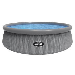 Dellonda 15ft Ø450cm Round Garden Kids Paddling Swimming Pool & Pump Grey Rattan - DL18 - DL18 - Sealey Tools UK - Trade Counter Direct