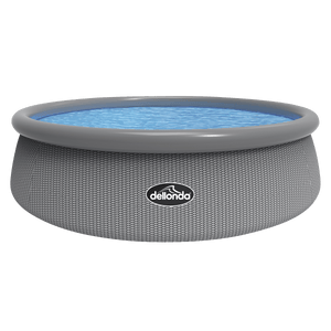 Dellonda 15ft Ø450cm Round Garden Kids Paddling Swimming Pool & Pump Grey Rattan - DL18 - DL18 - Sealey Tools UK - Trade Counter Direct