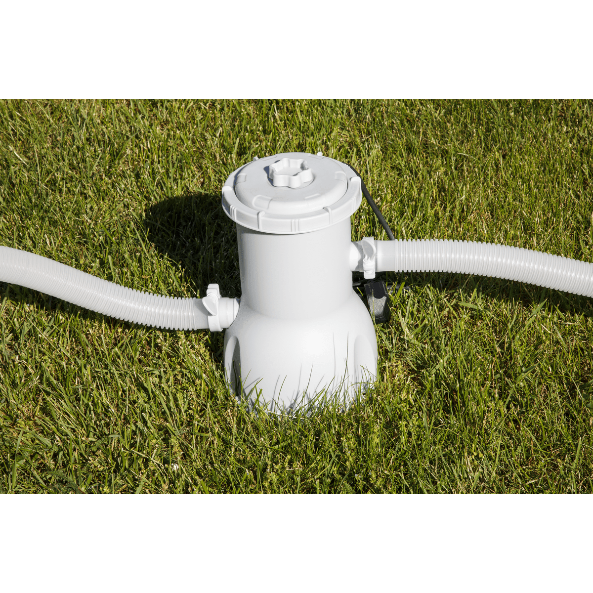 Dellonda 15ft Ø450cm Round Garden Kids Paddling Swimming Pool & Pump Grey Rattan - DL18 - DL18 - Sealey Tools UK - Trade Counter Direct