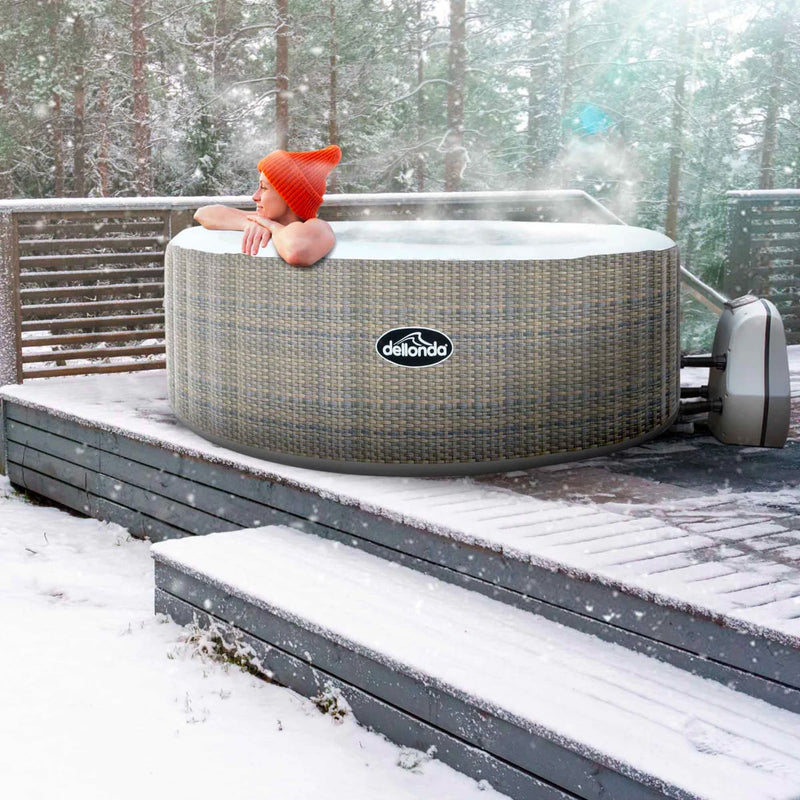 Dellonda 2 - 4 Person Inflatable Hot Tub Spa with Smart Pump - Rattan Effect - DL90 - DL90 - Sealey Tools UK - Trade Counter Direct