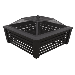 Dellonda 35" Square Outdoor Fire Pit, Black - DG43 - DG43 - Sealey Tools UK - Trade Counter Direct
