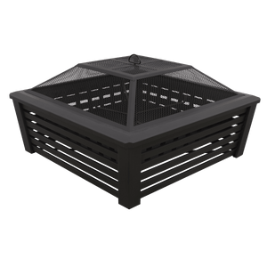 Dellonda 35" Square Outdoor Fire Pit, Black - DG43 - DG43 - Sealey Tools UK - Trade Counter Direct