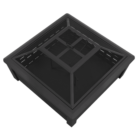 Dellonda 35" Square Outdoor Fire Pit, Black - DG43 - DG43 - Sealey Tools UK - Trade Counter Direct