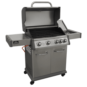 Dellonda 4+1 Burner Deluxe Gas BBQ Grill, Stainless Steel, Side Burner, Ignition - DG17 - DG17 - Sealey Tools UK - Trade Counter Direct