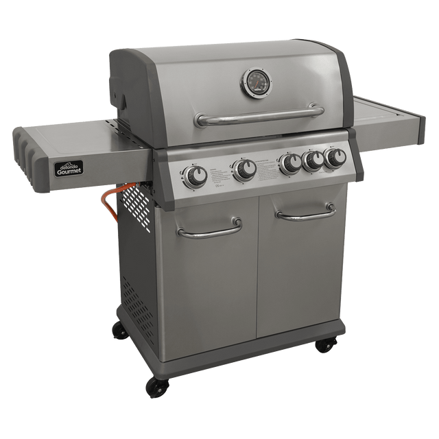 Dellonda 4+1 Burner Deluxe Gas BBQ Grill, Stainless Steel, Side Burner, Ignition - DG17 - DG17 - Sealey Tools UK - Trade Counter Direct