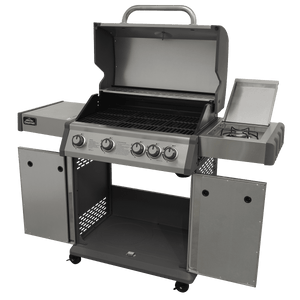 Dellonda 4+1 Burner Deluxe Gas BBQ Grill, Stainless Steel, Side Burner, Ignition - DG17 - DG17 - Sealey Tools UK - Trade Counter Direct