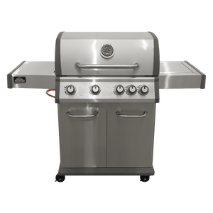 Dellonda 4+1 Burner Deluxe Gas BBQ Grill, Stainless Steel, Side Burner, Ignition - DG17 - DG17 - Sealey Tools UK - Trade Counter Direct