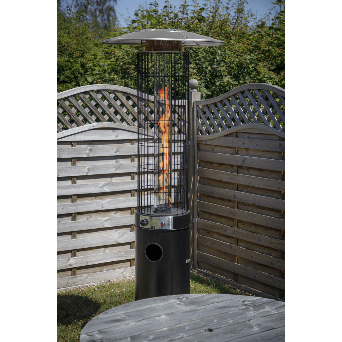 Dellonda Gas Patio Heater 13kW for Commercial & Domestic Use, Black - DG124 - DG124 - Sealey Tools UK - Trade Counter Direct