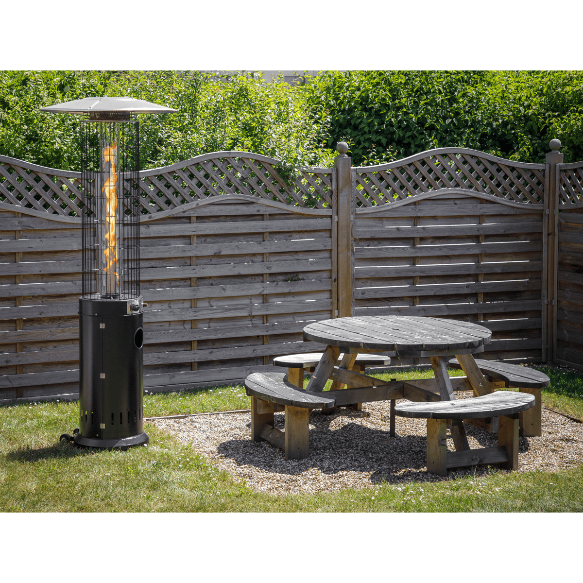Dellonda Gas Patio Heater 13kW for Commercial & Domestic Use, Black - DG124 - DG124 - Sealey Tools UK - Trade Counter Direct