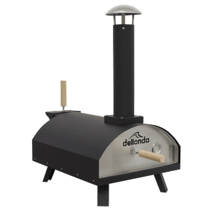 Dellonda Portable Wood - Fired 14" Pizza Oven and Smoking Oven, Black/Stainless Steel - DG10 - DG10 - Sealey Tools UK - Trade Counter Direct