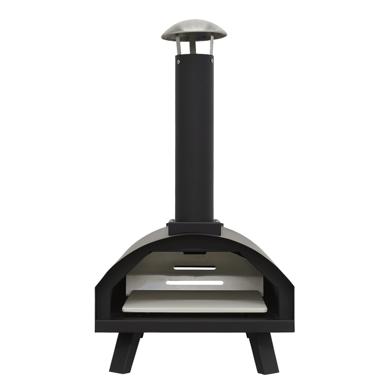 Dellonda Portable Wood - Fired 14" Pizza Oven and Smoking Oven, Black/Stainless Steel - DG10 - DG10 - Sealey Tools UK - Trade Counter Direct
