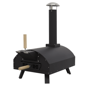 Dellonda Portable Wood - Fired 14" Pizza Oven and Smoking Oven, Black/Stainless Steel - DG10 - DG10 - Sealey Tools UK - Trade Counter Direct