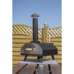 Dellonda Portable Wood - Fired 14" Pizza Oven and Smoking Oven, Black/Stainless Steel - DG10 - DG10 - Sealey Tools UK - Trade Counter Direct