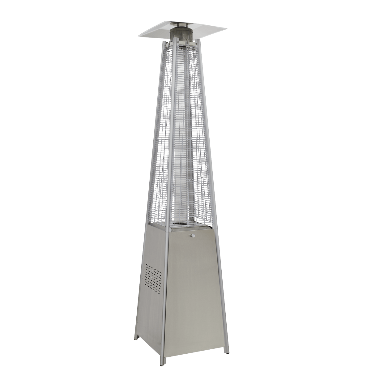 Dellonda Pyramid Gas Patio Heater 13kW Commercial/Garden Use, Stainless Steel - DG99 - DG99 - Sealey Tools UK - Trade Counter Direct
