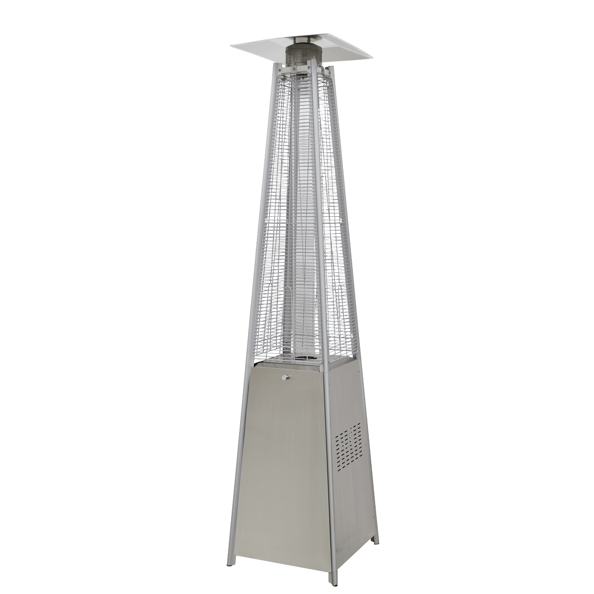Dellonda Pyramid Gas Patio Heater 13kW Commercial/Garden Use, Stainless Steel - DG99 - DG99 - Sealey Tools UK - Trade Counter Direct