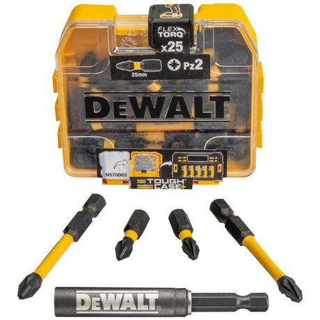 Dewalt 25 Piece PZ2 Impact Bits Box - With Drive Holder - XMS22IMPCT21 - XMS22IMPCT21 - DeWalt Power Tools UK - Trade Counter Direct