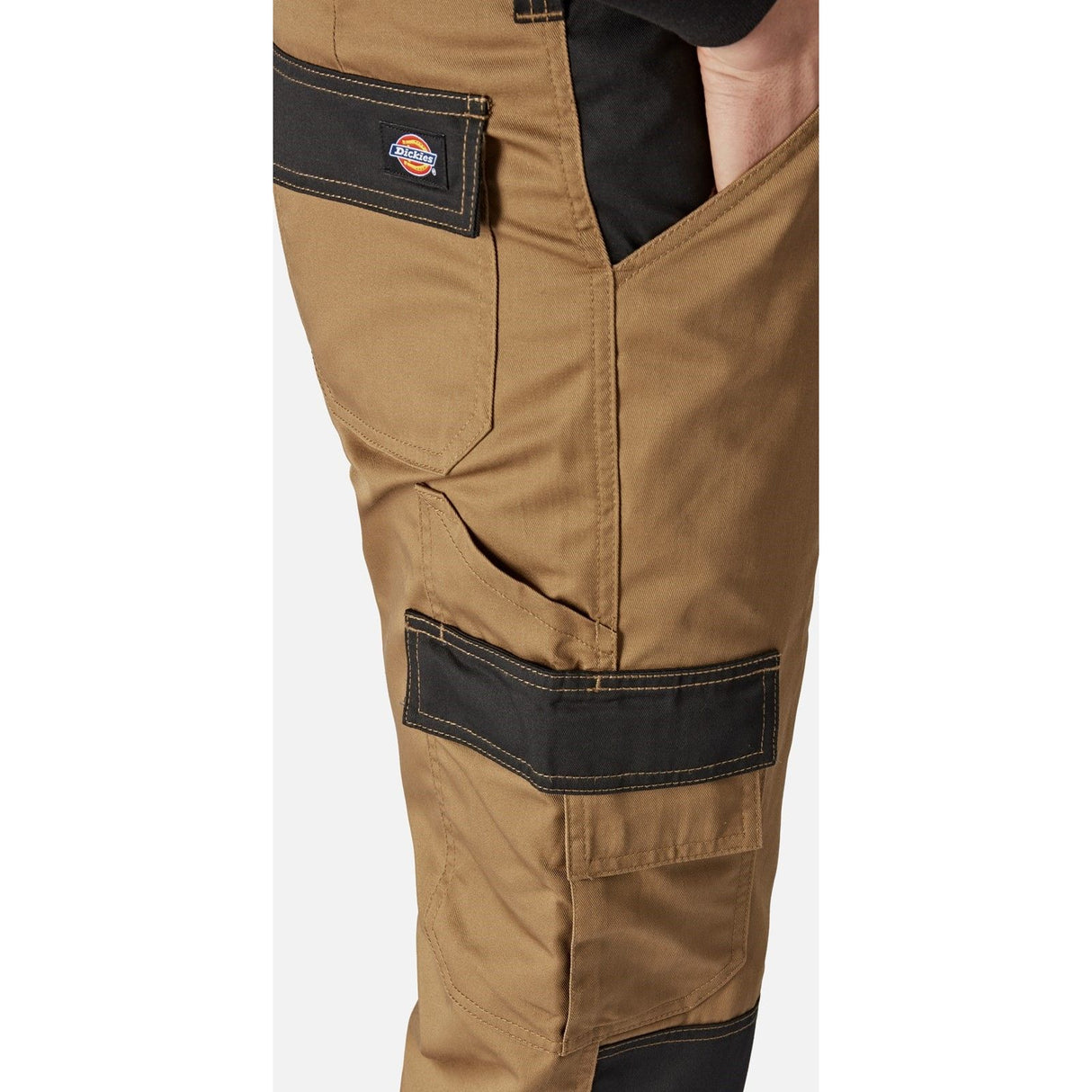 Dickies Everyday Trousers - Khaki/Black - 30S Leg - 36212-67530-03 - Dickies - Trade Counter Direct