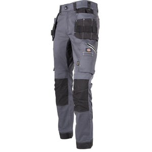 Dickies Holster Universal FLEX Trouser - Grey/Black - 30S Leg - 36222-67560-03 - Dickies - Trade Counter Direct
