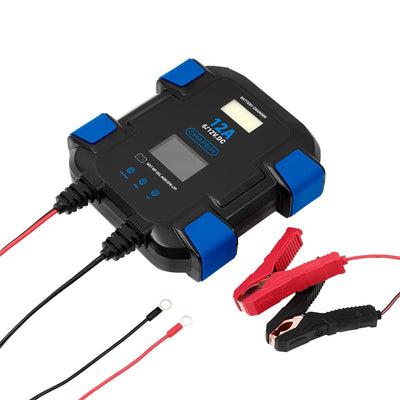 Draper 12A 6/12V Smart Battery Charger with Light - DR-32283 - Draper - Trade Counter Direct