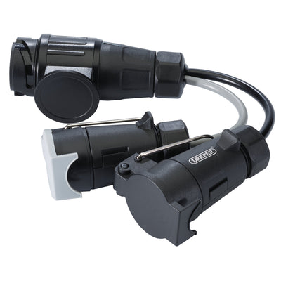 Draper 13-Pin Euro to 7-Pin N-Type/7-Pin S-Type Converter - DR-99661 - Draper - Trade Counter Direct