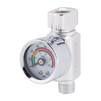 Draper 1/4" BSP On-Gun Air Regulator and Gauge - DR-28377 - Draper - Trade Counter Direct
