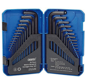 Draper 33894 30 Piece Metric/Imperial Hex Allen Key