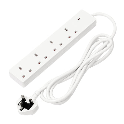 Draper 4 Way White Extension Lead - DR-30891 - Draper - Trade Counter Direct