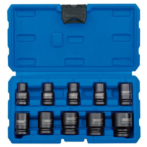 Draper 410/10/MM Metric Impact Socket Set, 1/2" Sq. Dr. (10 Piece) - (83092) - DR-83092 - Draper - Trade Counter Direct