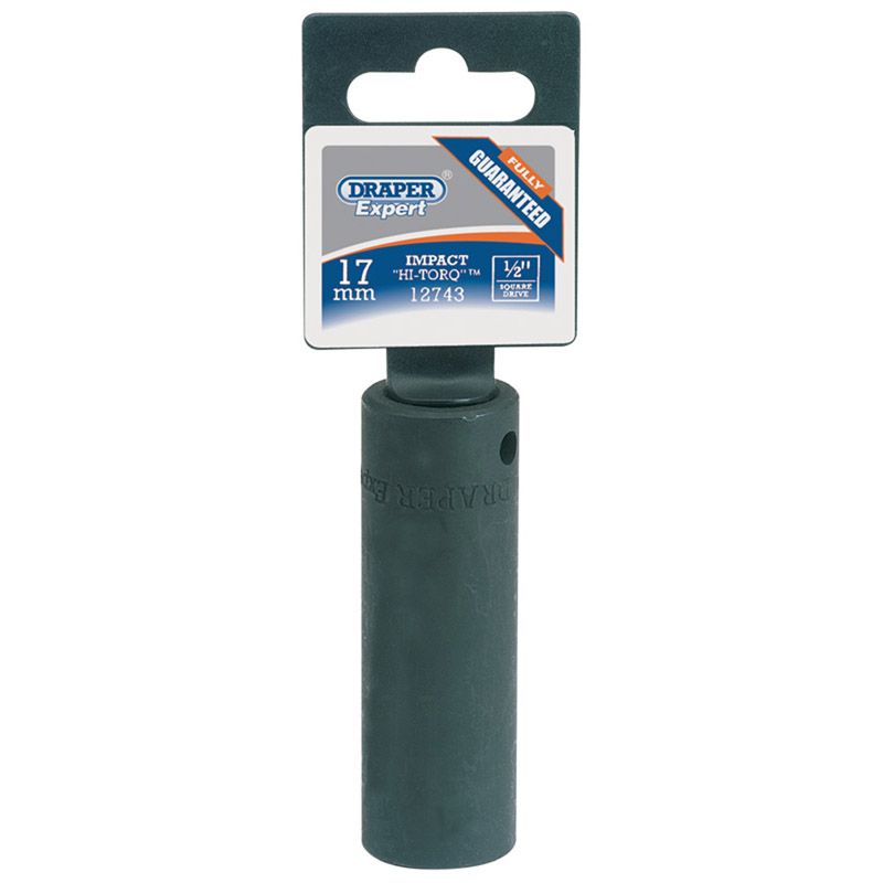 Draper 410D - MM Deep Impact Socket, 1/2" Sq. Dr., 17mm - (12743) - DR-12743 - Draper - Trade Counter Direct