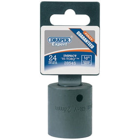 Draper 410MM Impact Socket, 1/2" Sq. Dr., 24mm - (28545) - DR-28545 - Draper - Trade Counter Direct