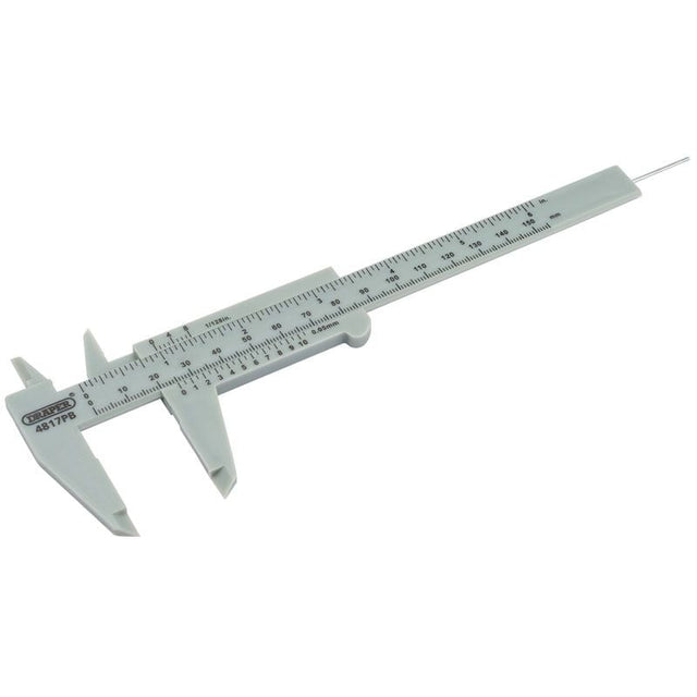 Draper 4817PB Plastic Vernier Caliper, 0 - 150mm or 6" - (73863) - DR-73863 - Draper - Trade Counter Direct