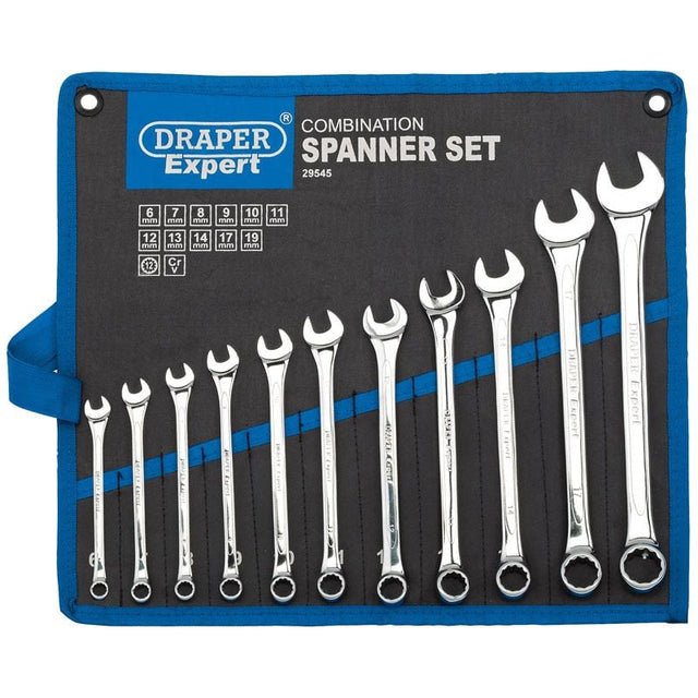 Draper 8220/11/MM Draper Expert HI - TORQ Metric Combination Spanner Set (11 Piece) - (29545) - DR-29545 - Draper - Trade Counter Direct