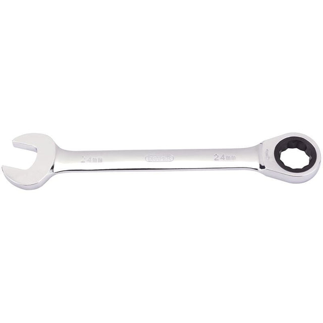 Draper 8230MM Metric Ratcheting Combination Spanner, 24mm - (31023) - DR-31023 - Draper - Trade Counter Direct
