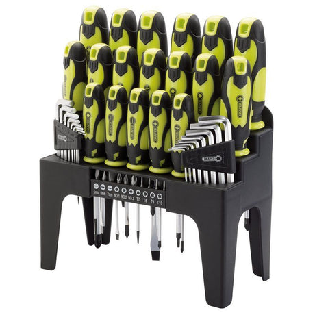 Draper 864/44/G Screwdriver, Hex Key and Bit Set, Green (44 Piece) - (78619) - DR-78619 - Draper - Trade Counter Direct