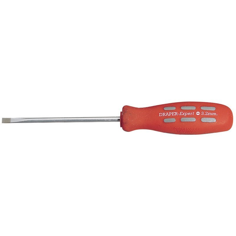 Draper 870/1B Plain Slot Parallel Tip Mechanic's Screwdriver, 100 x 3.2mm (Sold Loose) - (67850) - DR-67850 - Draper - Trade Counter Direct