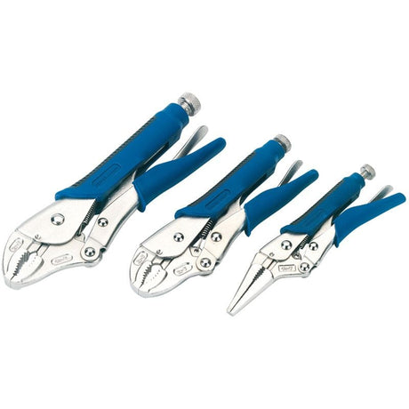 Draper 9006/3A Soft Grip Self Grip Pliers Set (3 Piece) - (88293) - DR-88293 - Draper - Trade Counter Direct