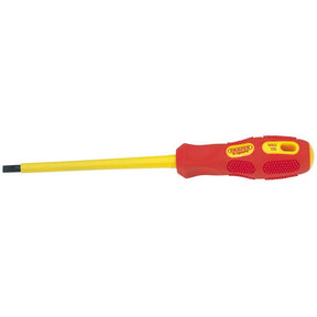 Draper 960B VDE Approved Fully Insulated Plain Slot Screwdriver, 5.5 x 125mm (Sold Loose) - (69219) - DR-69219 - Draper - Trade Counter Direct