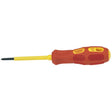 Draper 960CSB VDE Approved Fully Insulated Cross Slot Screwdriver, No.0 x 60mm (Sold Loose) - (69224) - DR-69224 - Draper - Trade Counter Direct